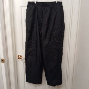 Nike Windbreaker Track Warm Up Pants Vintage Men's Size XXL Black Lined EUC